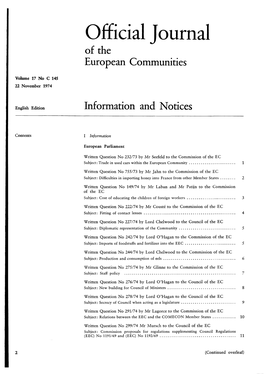 Official Journal of the European Communities