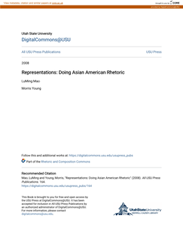 Representations: Doing Asian American Rhetoric