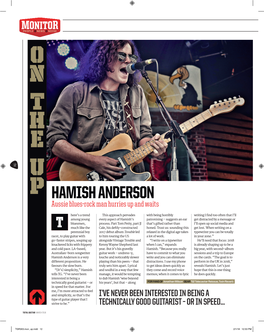 O N T H E 12 U P Hamish Anderson Aussie Blues-Rock Man Hurries up and Waits