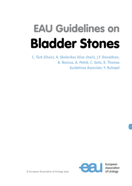EAU Guidelines on Bladder Stones 2019
