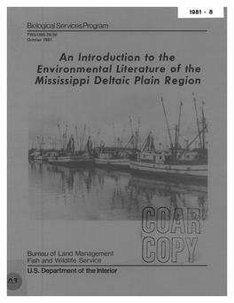 An Introduction to the Environmental Literature of the Mississippi Deltaic Plain Region