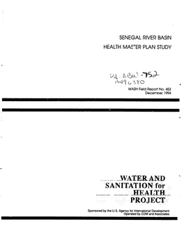 Senegal River Basin Health Master Plan Study