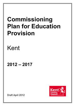 Commissioning Plan for Education Provision Kent