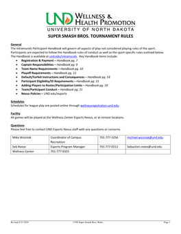 Super Smash Bros. Tournament Rules