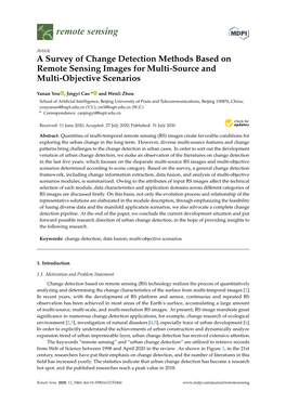 A Survey of Change Detection Methods Based on Remote Sensing Images for Multi-Source and Multi-Objective Scenarios