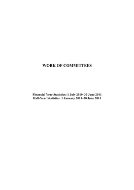 Work of Committees