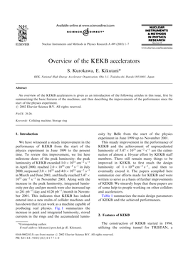 Overview of the KEKB Accelerators