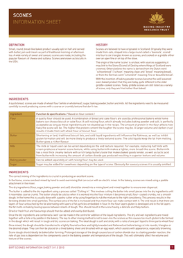 Scones Information Sheet