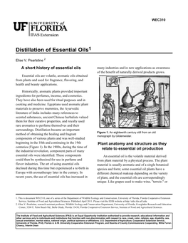 Distillation of Essential Oils1