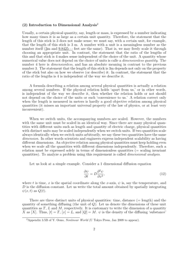 Introduction to Dimensional Analysis2 Usually, a Certain Physical Quantity