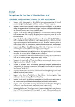 ANNEX 6 Excerpt from the Data Base of Consulted Cases 2016