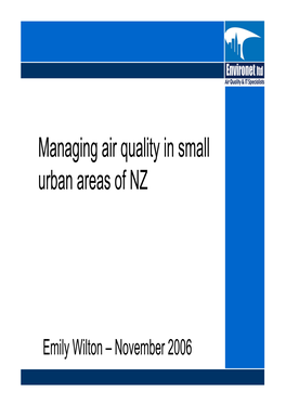 Small Town Air Pollution E Wilton