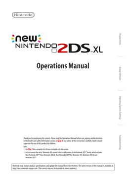 Operations Manual Using Software Adjusting System Settings Troubleshooting Thank You for Purchasing This System
