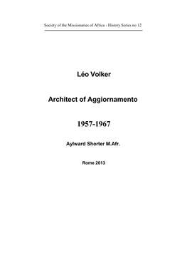 Léo Volker Architect of Aggiornamento