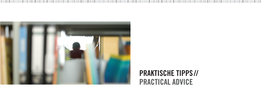 Praktische Tipps // Practical Advice 60 Leitfaden Internationale Studierende // Praktische Tipps Guide for International Students // Practical Advice 61