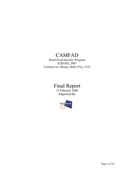 CAMFAD Final Report