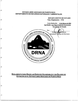 DEPARTAMENTO DE ESTADO Núm. Reglamento: 6766 Secr .O De