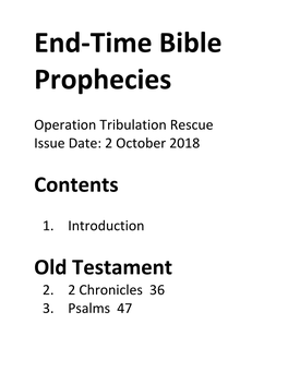 End-Time Bible Prophecies