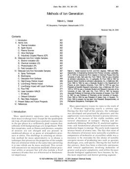 Methods of Ion Generation