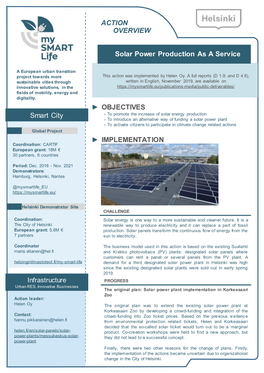 Solar Power Production As a Service