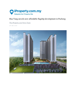 Hua Yang Unveils New Affordable Flagship Development in Puchong