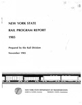 NYSDOT "Rail Program-Report 1985"