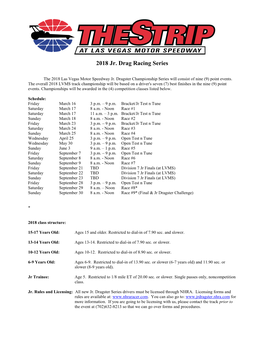 2018 Jr. Drag Racing Series