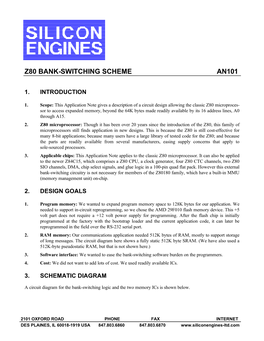 Z80 Bank-Switching Scheme An101