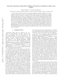 Arxiv:1710.00259V1 [Physics.Chem-Ph] 30 Sep 2017 a Relativistically Correct Electron Interaction