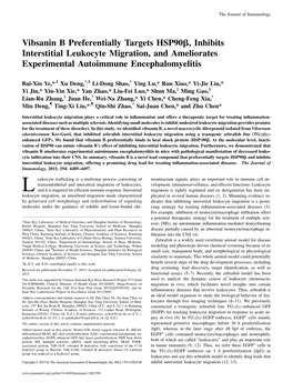 Encephalomyelitis Ameliorates Experimental Autoimmune And