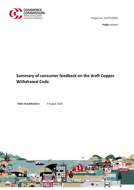 Summary of Consumer Feedback on the Draft Copper Withdrawal Code