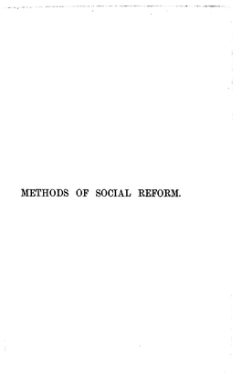 Methods of Social Reform