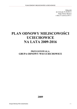 Plan Odnowy Miejscowo Ści Uciechowice