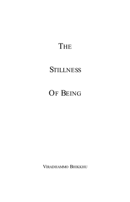 The Stillness of Being