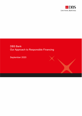 DBS Bank Our Approach to Responsible Financing