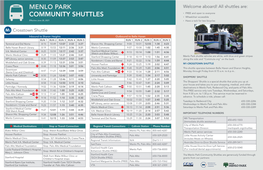 Menlo Park Community Shuttles