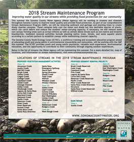2018 Stream Maintenance Program