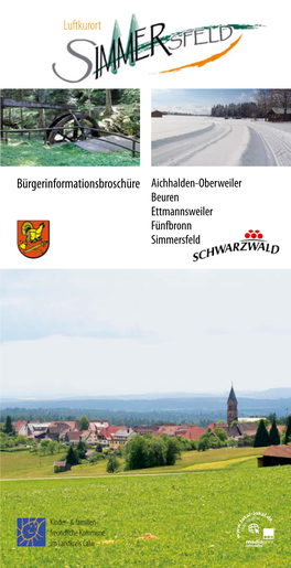 Bürgerinformationsbroschüre Simmersfeld