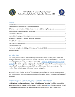 Introduction the Intelligence Community (IC) – General Information