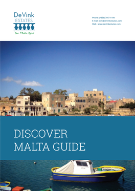 DVE Discover Malta Guide