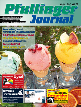 Pfullinger Journal Ausgabe Mai 2018