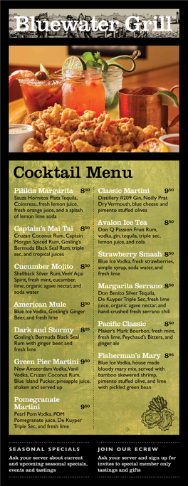 Cocktail Menu