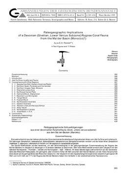 ABHANDLUNGEN DER GEOLOGISCHEN BUNDESANSTALT Abh