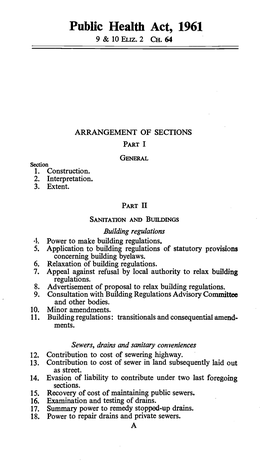 Public Health Act, 1961 9 & 10 Eliz