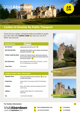 Visitaberdeen Castles of Deeside by Public Transport