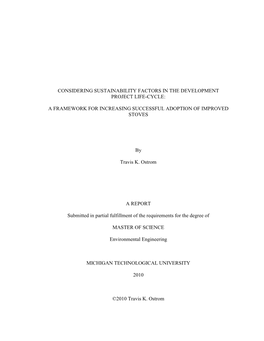 Considering Sustainability Factors in the Development Project Life-Cycle