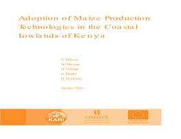 Adoption of Maize Production Technologies in the Coastal Lowlands of Kenya