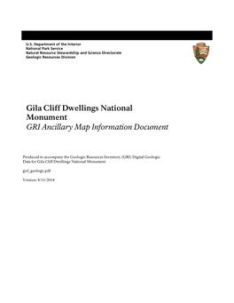 Geologic Resources Inventory Map Document for Gila Cliff Dwellings National Monument