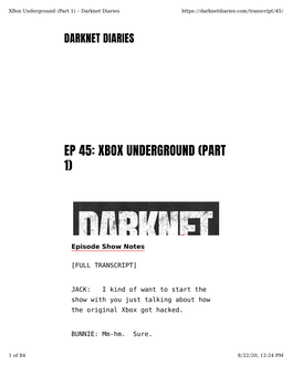 Ep 45: Xbox Underground (Part 1)