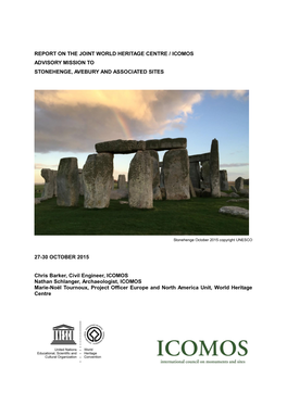 Report on the Joint World Heritage Centre / Icomos Advisory Mission to Stonehenge, Avebury and Associated Sites 27-30 October 20